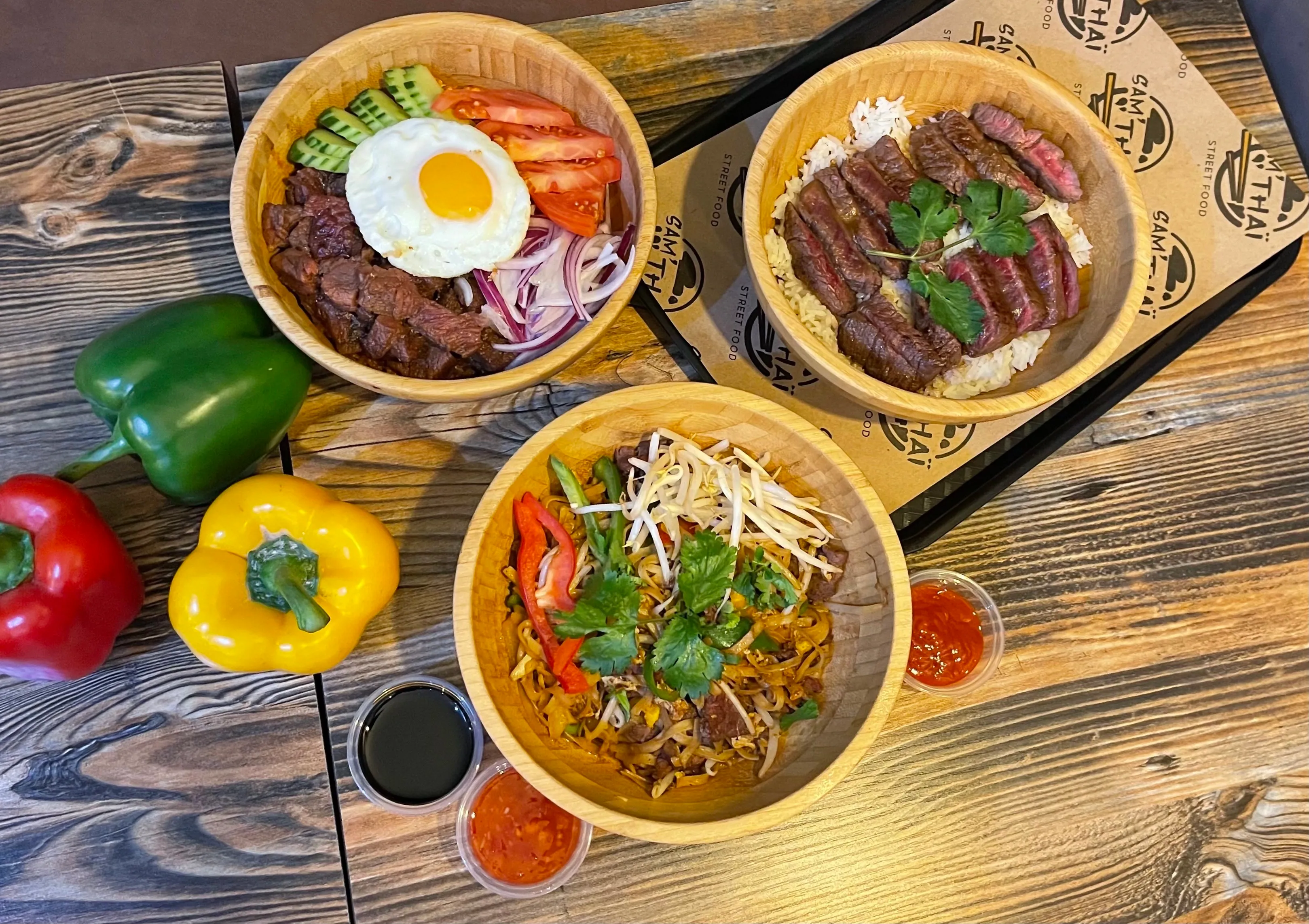 Dishes from Sam Thai restaurant