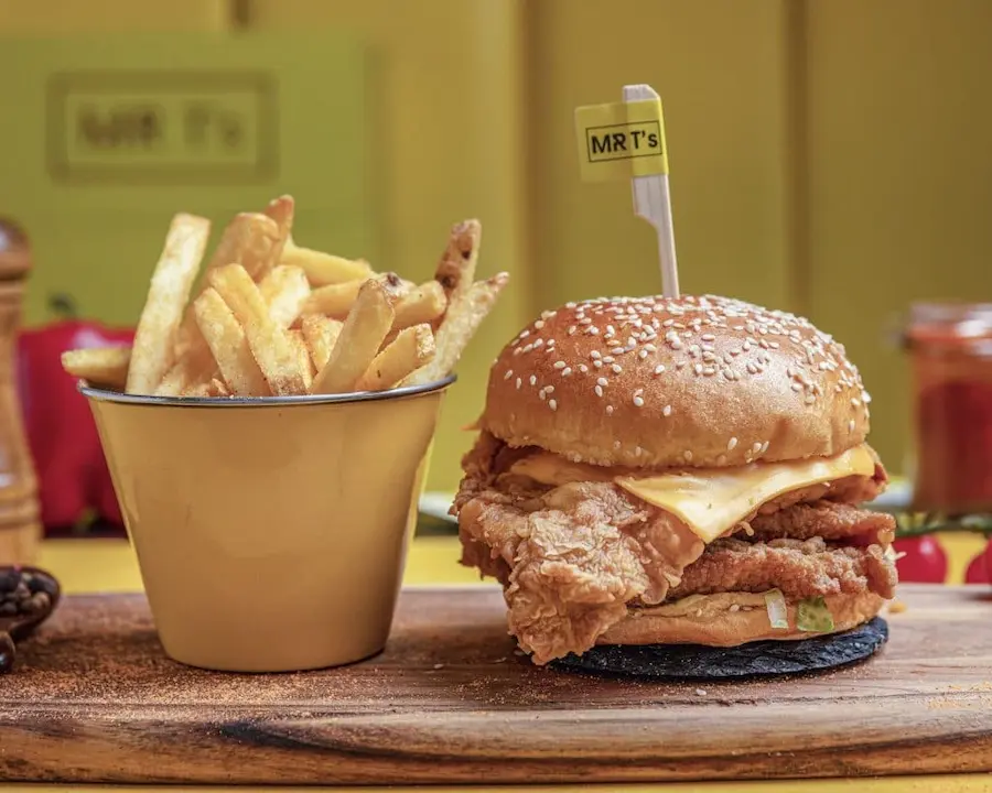 burger and fries