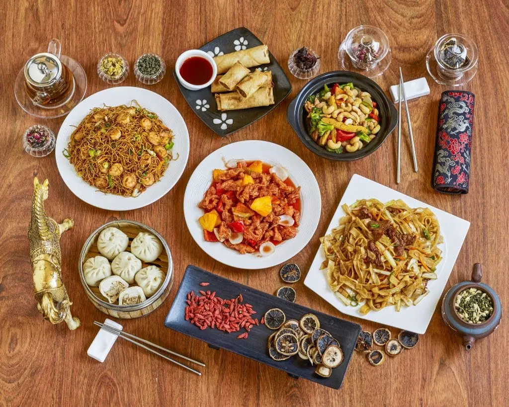 asian food top view