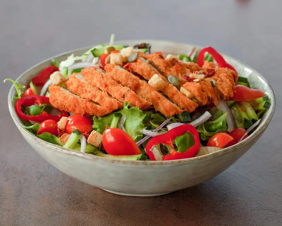 chicken and salad
